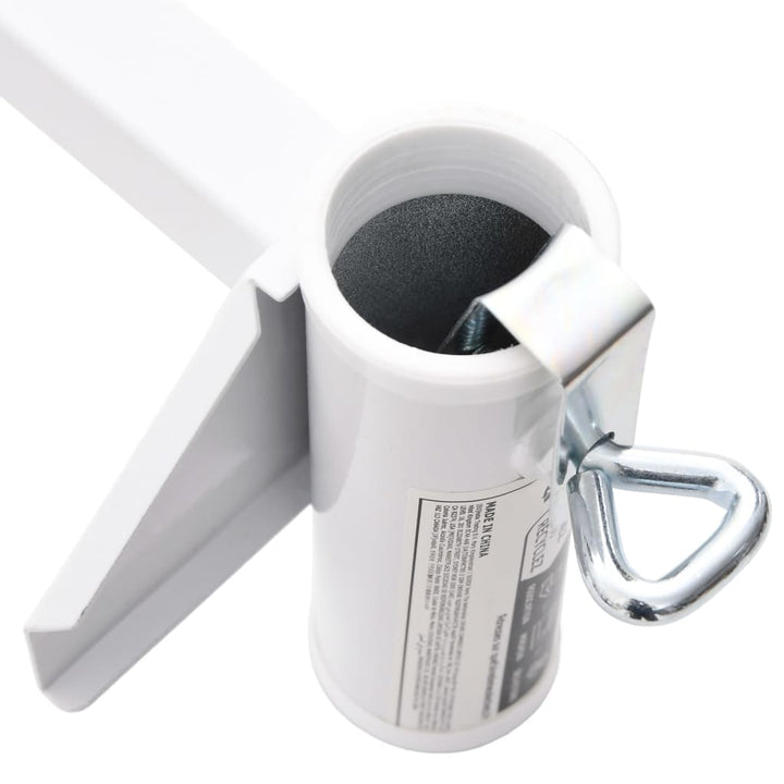 Clemă De Umbrelă Pentru Balcon, Alb, 38 Mm, Oțel