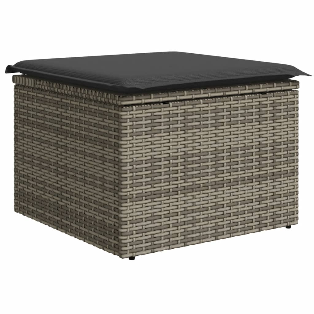 Set Canapele De Grădină Cu Perne, 11 Piese, , Poliratan