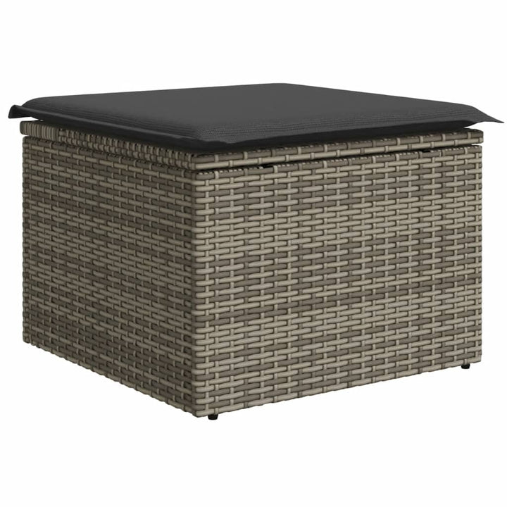 Set Canapele De Grădină Cu Perne, 11 Piese, , Poliratan