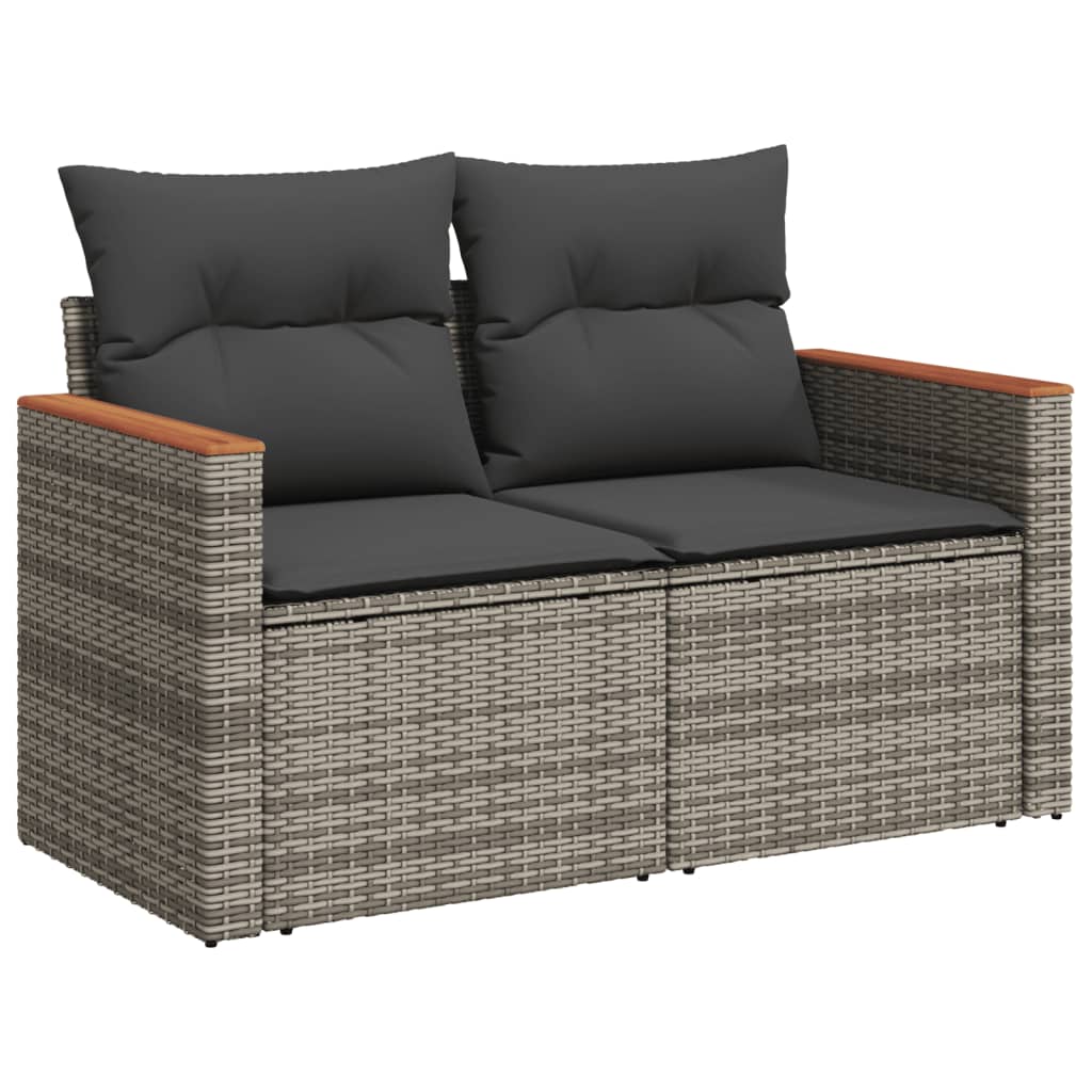 Set Canapea De Grădină Cu Perne, 3 Piese, , Poliratan