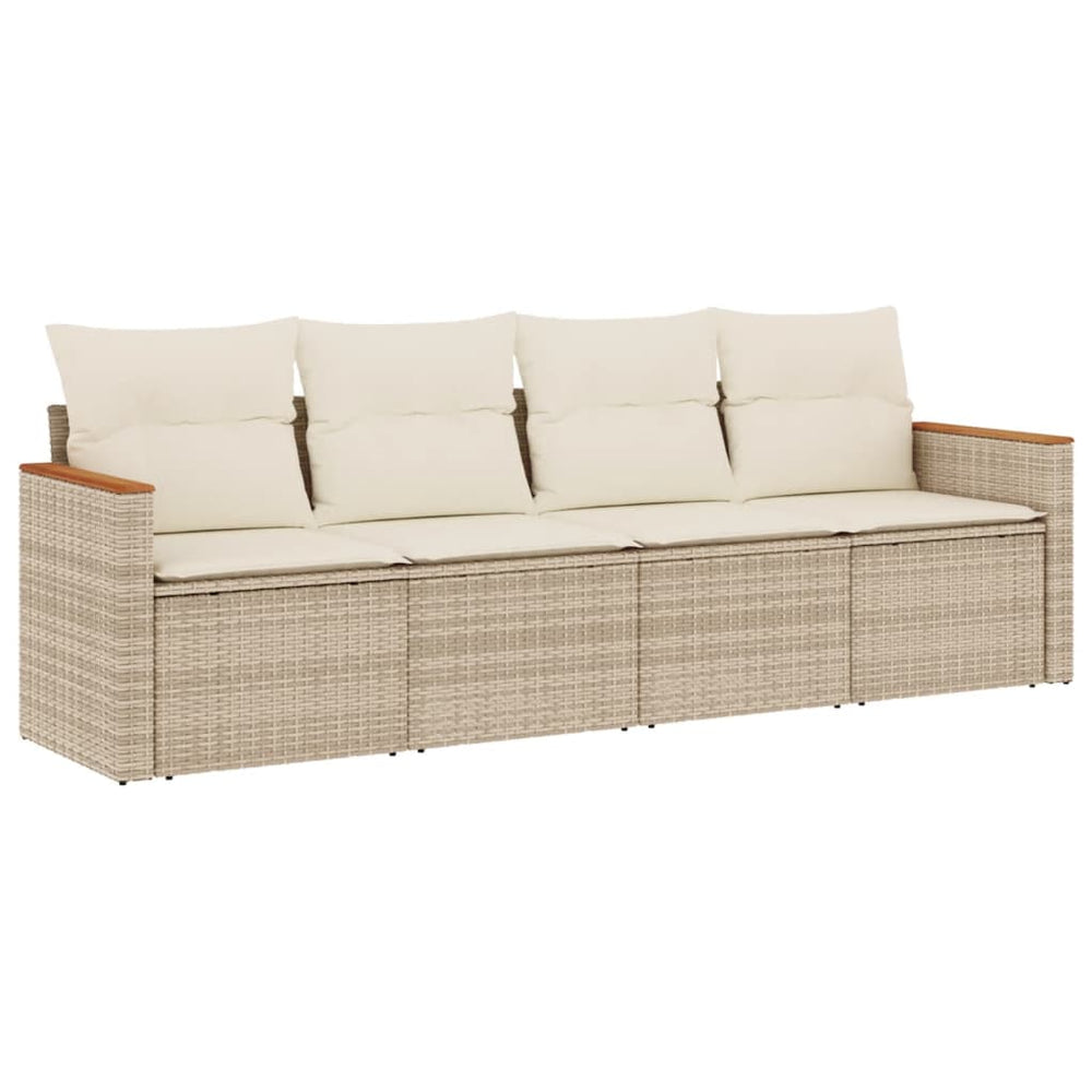 Set Canapele De Grădină, 4 Piese, Cu Perne, , Poliratan