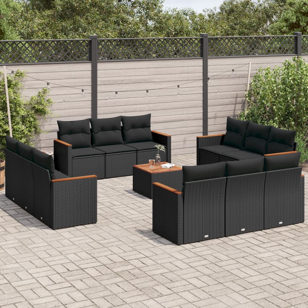 Set Canapele De Grădină, 12 Piese, Cu Perne, , Poliratan