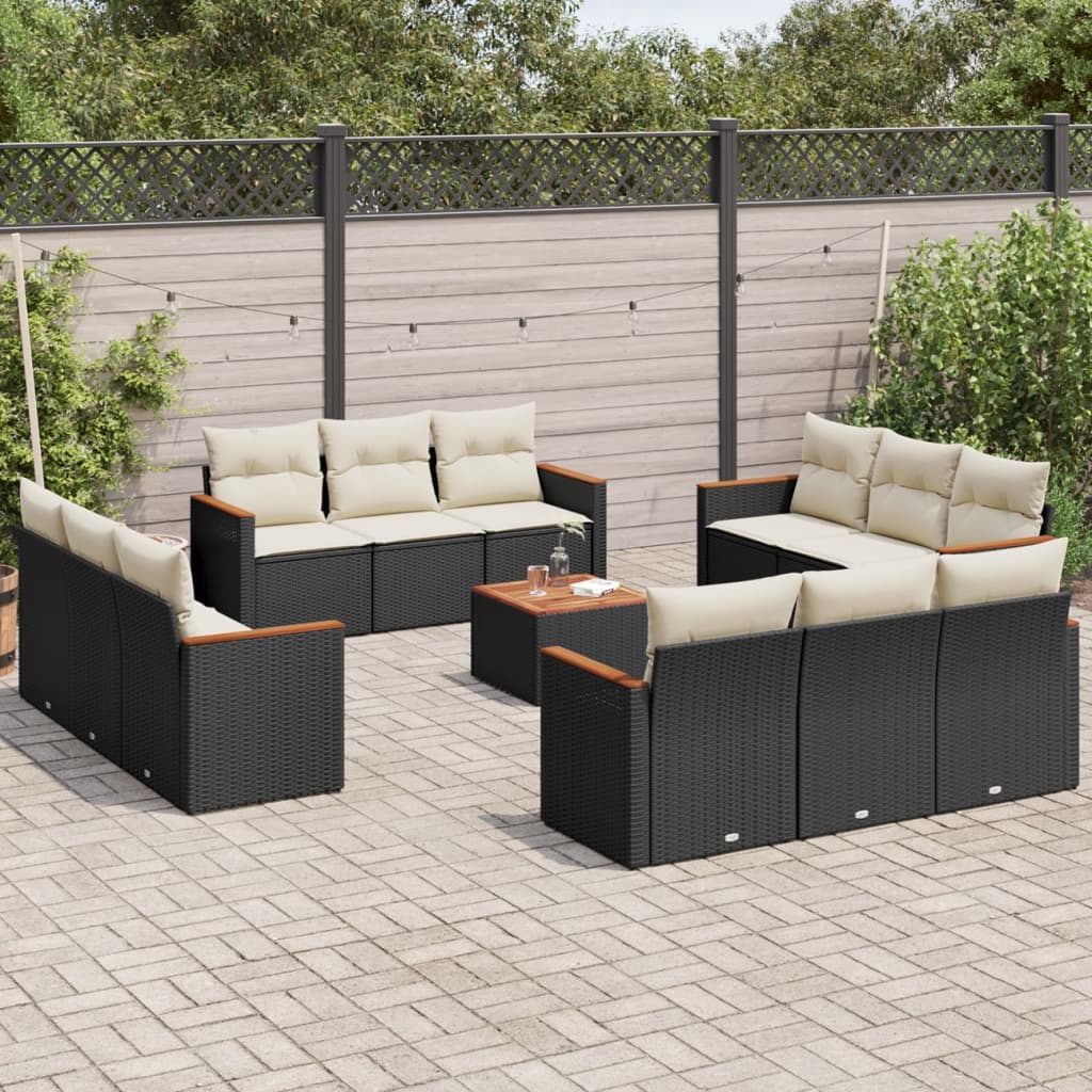 Set Canapele De Grădină, 12 Piese, Cu Perne, , Poliratan