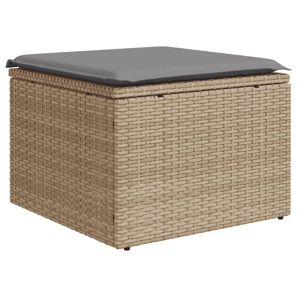 Set Canapele De Grădină, 5 Piese, Cu Perne, Bej, Poliratan