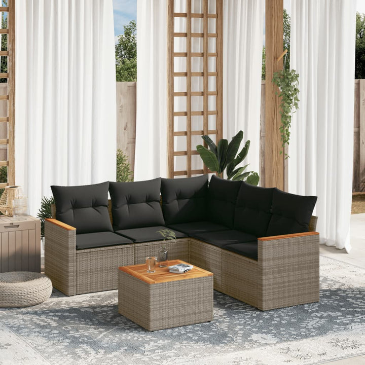 Set Mobilier De Grădină Cu Perne, 5 Piese, , Poliratan