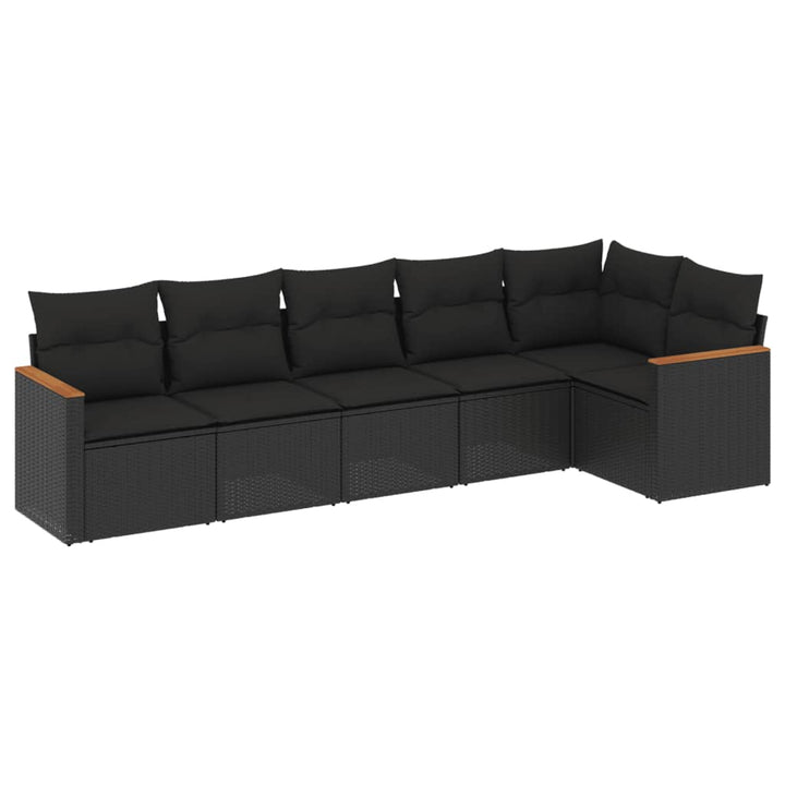 Set Mobilier De Grădină Cu Perne, 6 Piese, , Poliratan