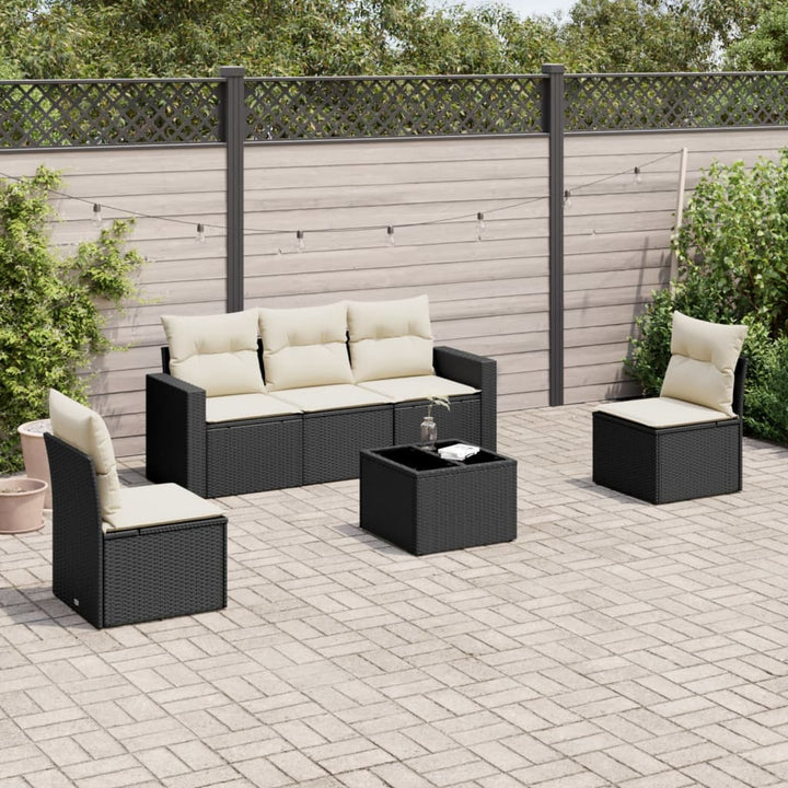 Set Mobilier De Grădină Cu Perne, 5 Piese, , Poliratan