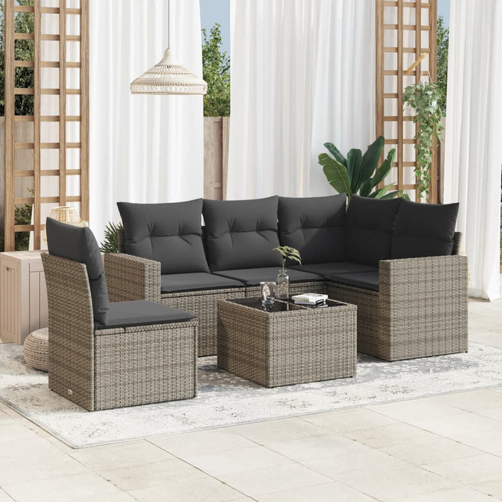 Set Mobilier De Grădină Cu Perne, 5 Piese, , Poliratan