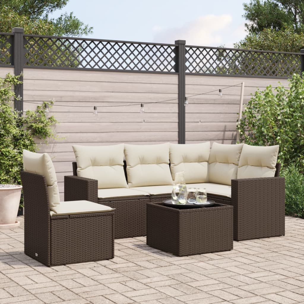 Set Mobilier De Grădină Cu Perne, 5 Piese, , Poliratan