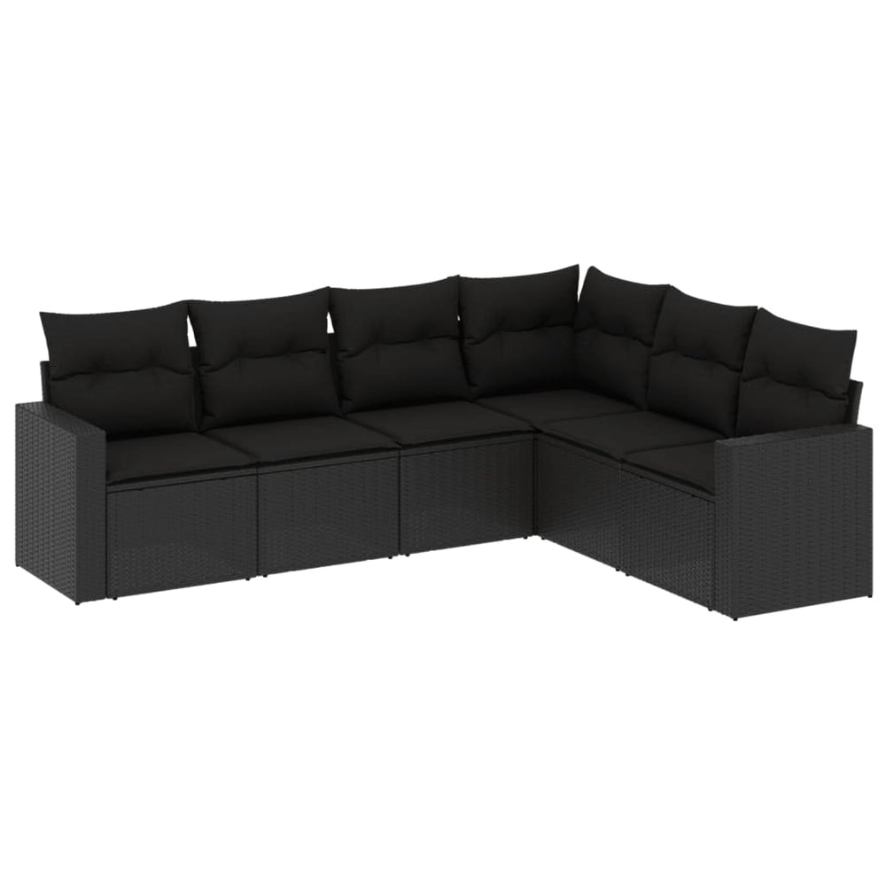 Set Mobilier De Grădină Cu Perne, 6 Piese, , Poliratan