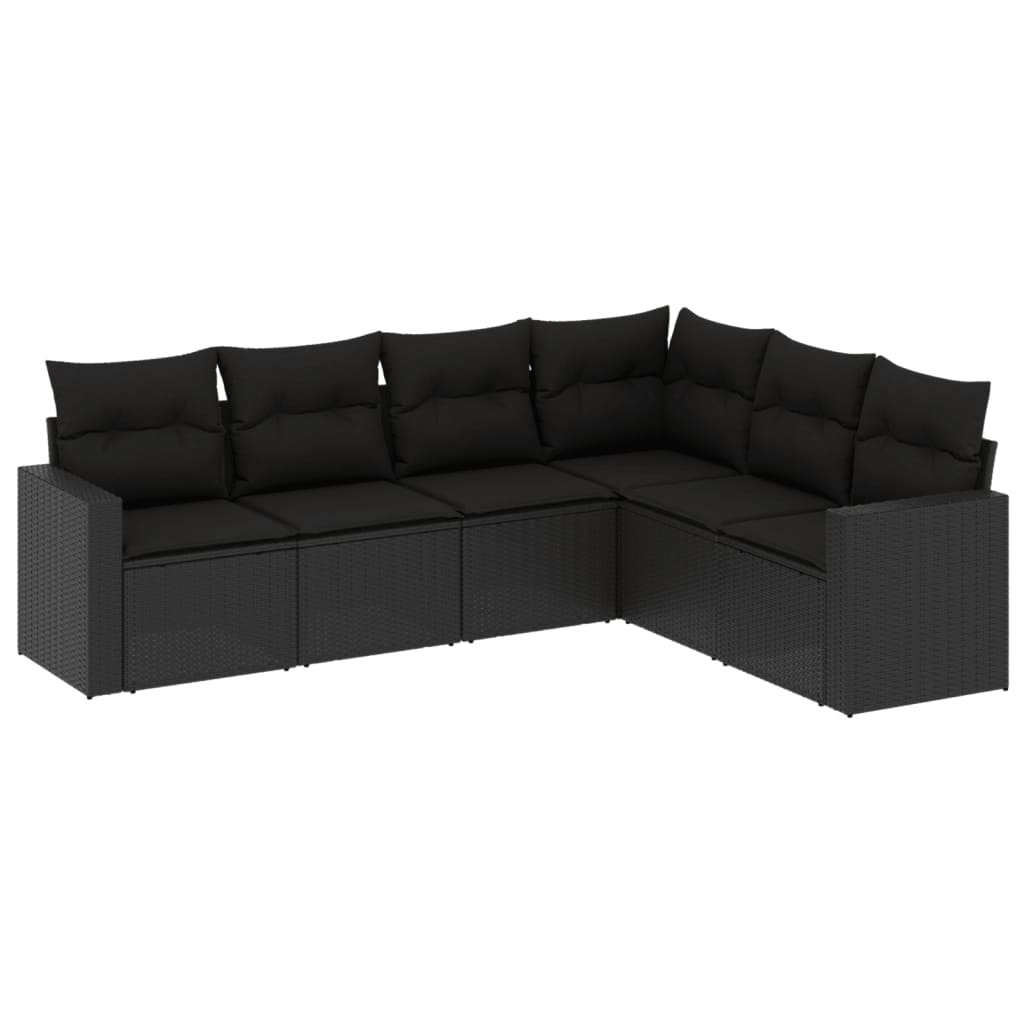 Set Mobilier De Grădină Cu Perne, 6 Piese, , Poliratan