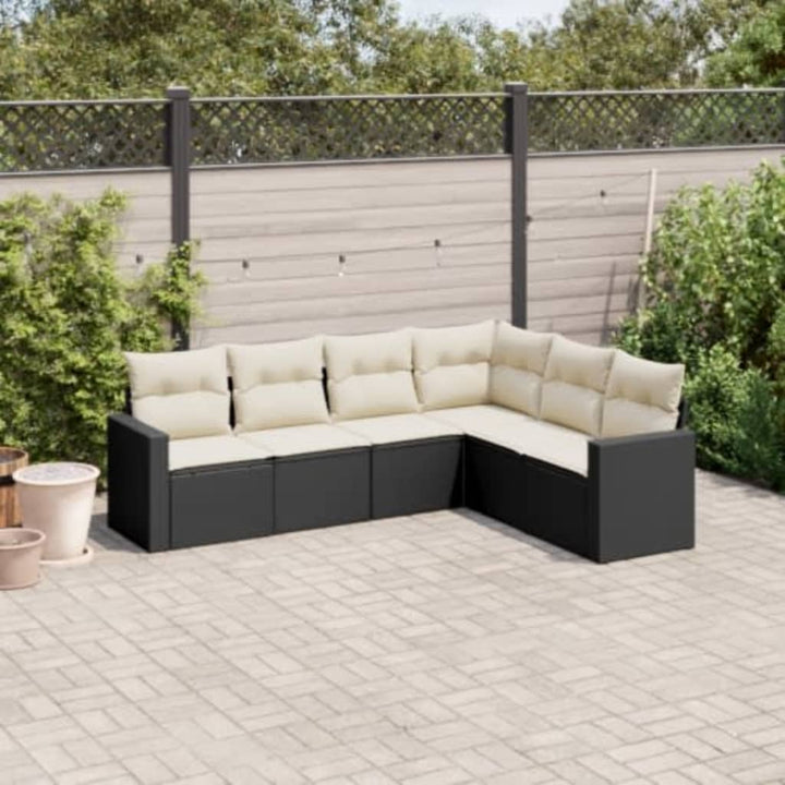 Set Mobilier De Grădină Cu Perne, 6 Piese, , Poliratan