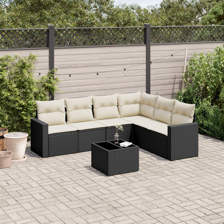 Set Mobilier De Grădină Cu Perne, 6 Piese, , Poliratan