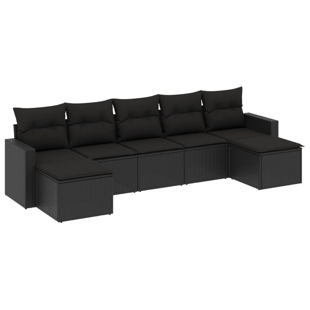 Set Canapele De Grădină Cu Perne, 7 Piese, , Poliratan