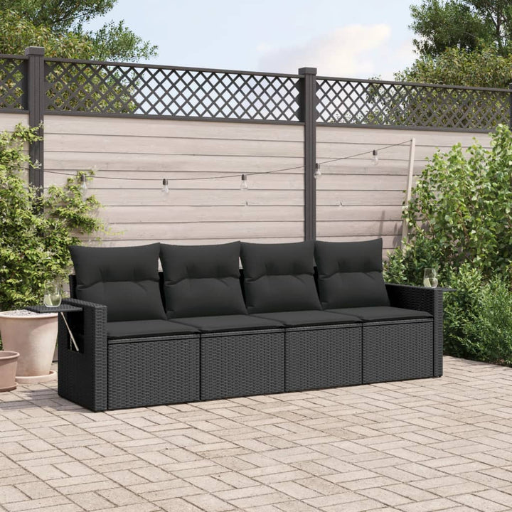 Set Canapele De Grădină Cu Perne, 5 Piese, , Poliratan