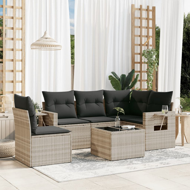 Set Mobilier De Grădină Cu Perne, 5 Piese, , Poliratan