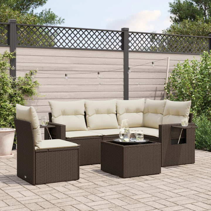 Set Mobilier De Grădină Cu Perne, 5 Piese, , Poliratan