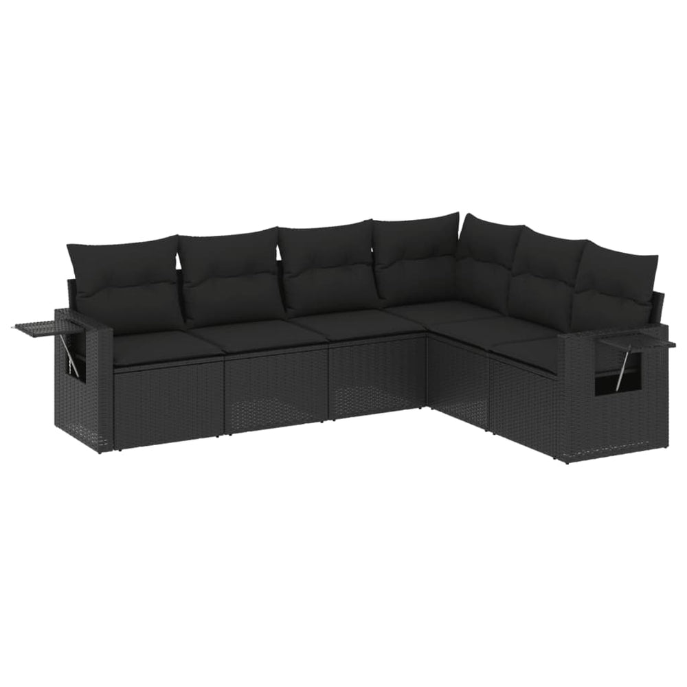 Set Mobilier De Grădină Cu Perne, 6 Piese, , Poliratan