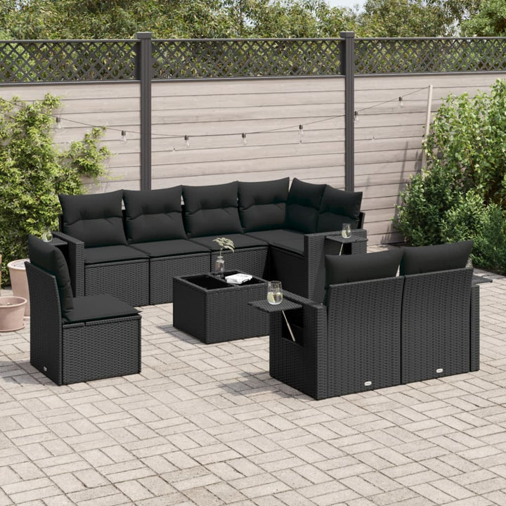 Set Canapele De Grădină Cu Perne, 8 Piese, , Poliratan