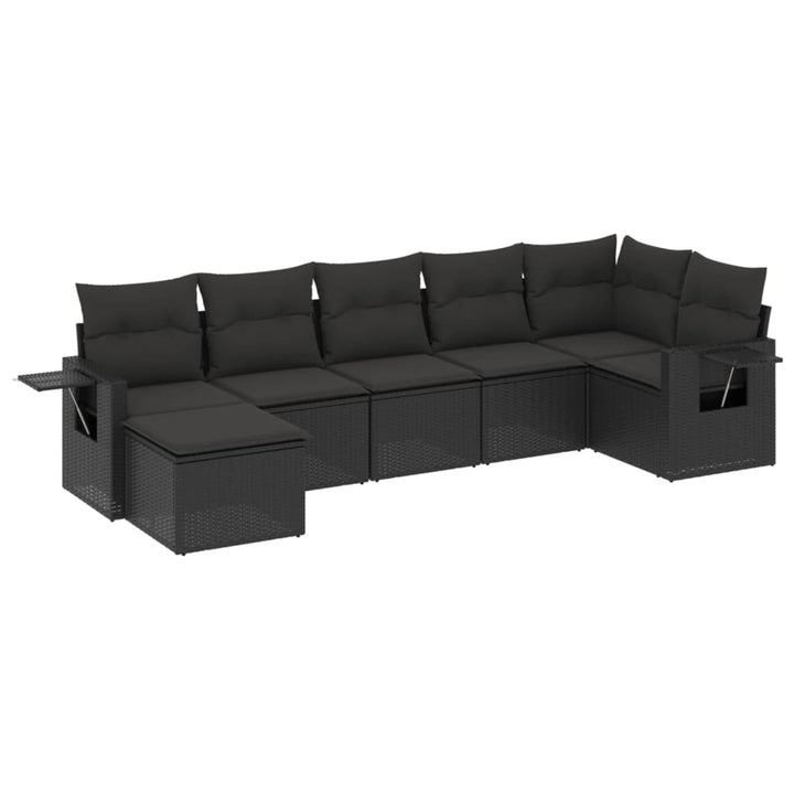 Set Canapele De Grădină Cu Perne, 7 Piese, , Poliratan