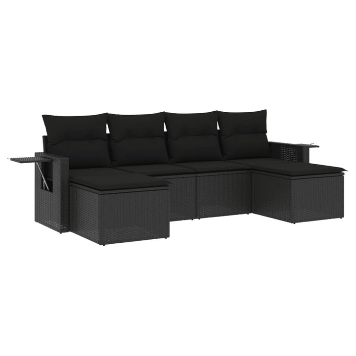 Set Mobilier De Grădină Cu Perne, 6 Piese, , Poliratan