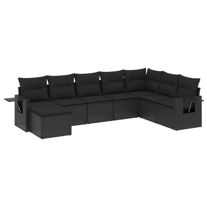 Set Mobilier De Grădină Cu Perne, 8 Piese, , Poliratan