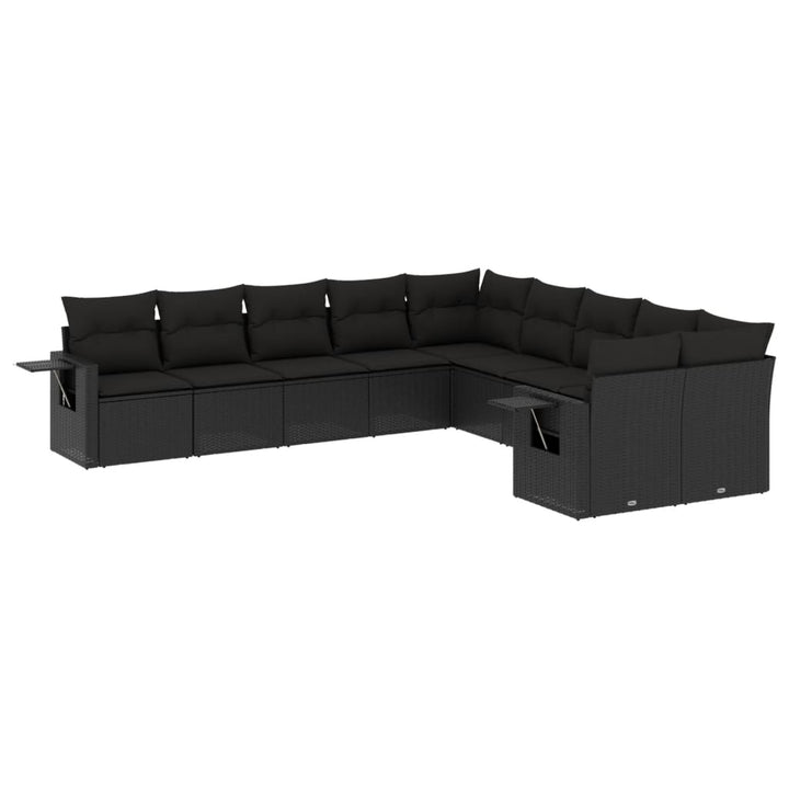 Set Canapele De Grădină Cu Perne, 10 Piese, , Poliratan
