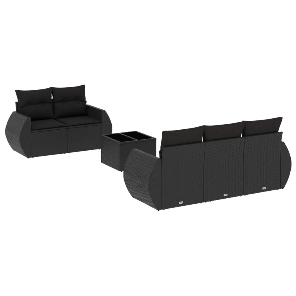 Set Mobilier De Grădină Cu Perne, 6 Piese, , Poliratan