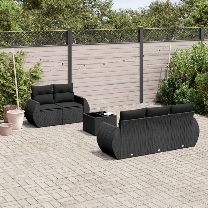 Set Mobilier De Grădină Cu Perne, 6 Piese, , Poliratan