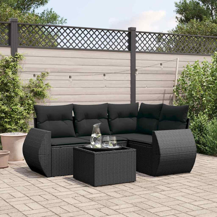 Set Mobilier De Grădină Cu Perne, 4 Piese, , Poliratan