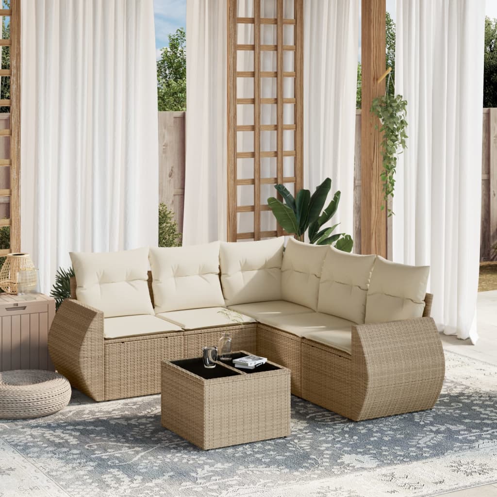 Set Mobilier De Grădină Cu Perne, 5 Piese, Negru, Poliratan
