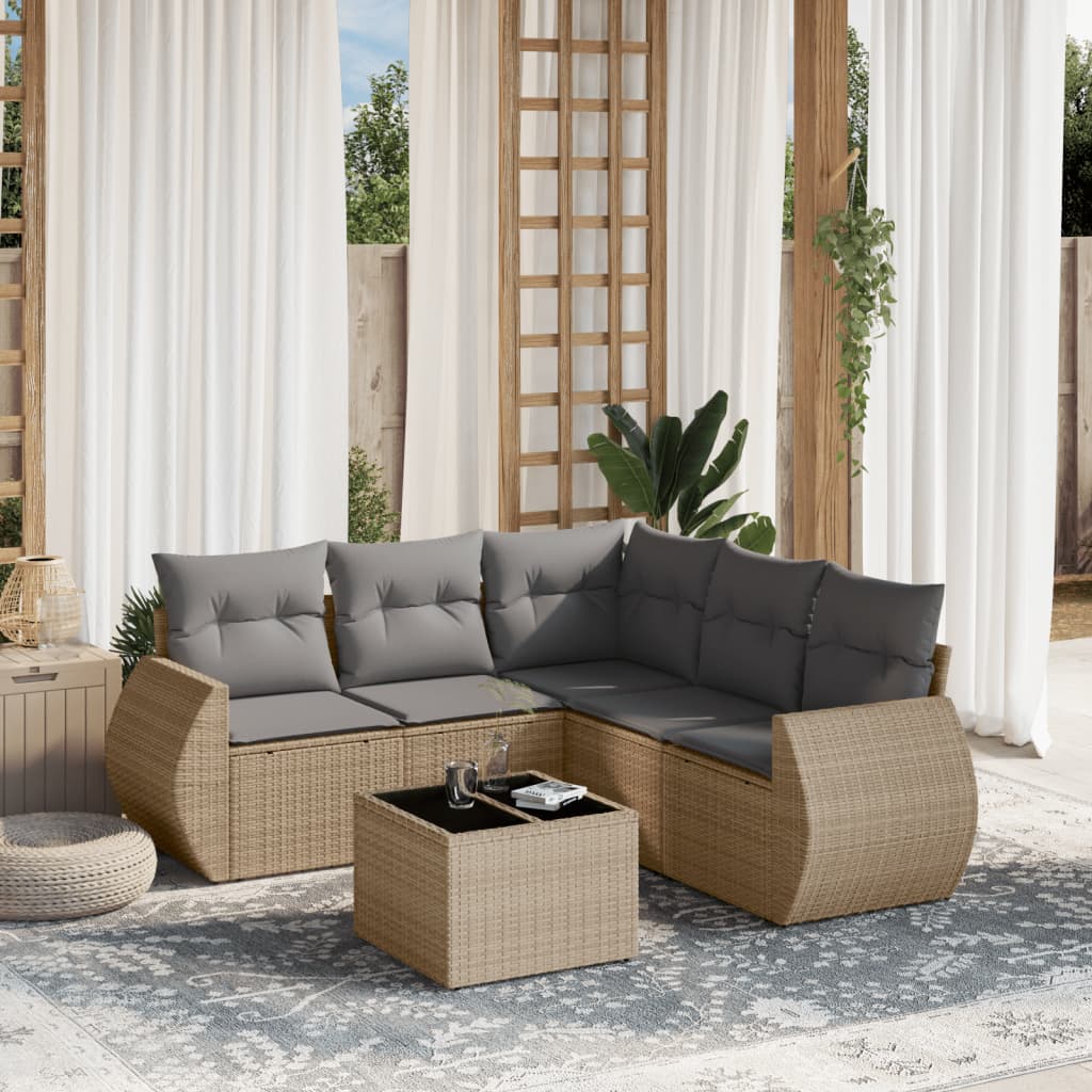 Set Mobilier De Grădină Cu Perne, 5 Piese, Negru, Poliratan
