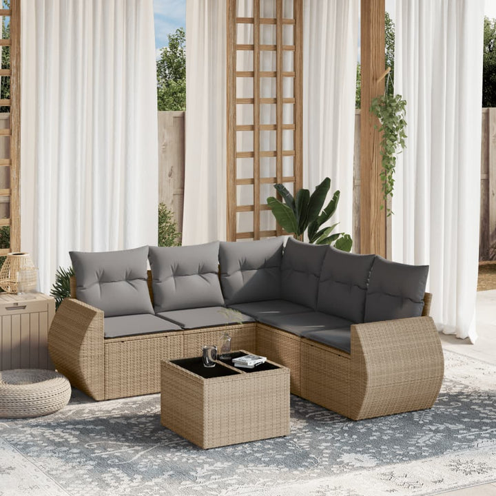 Set Mobilier De Grădină Cu Perne, 5 Piese, Negru, Poliratan