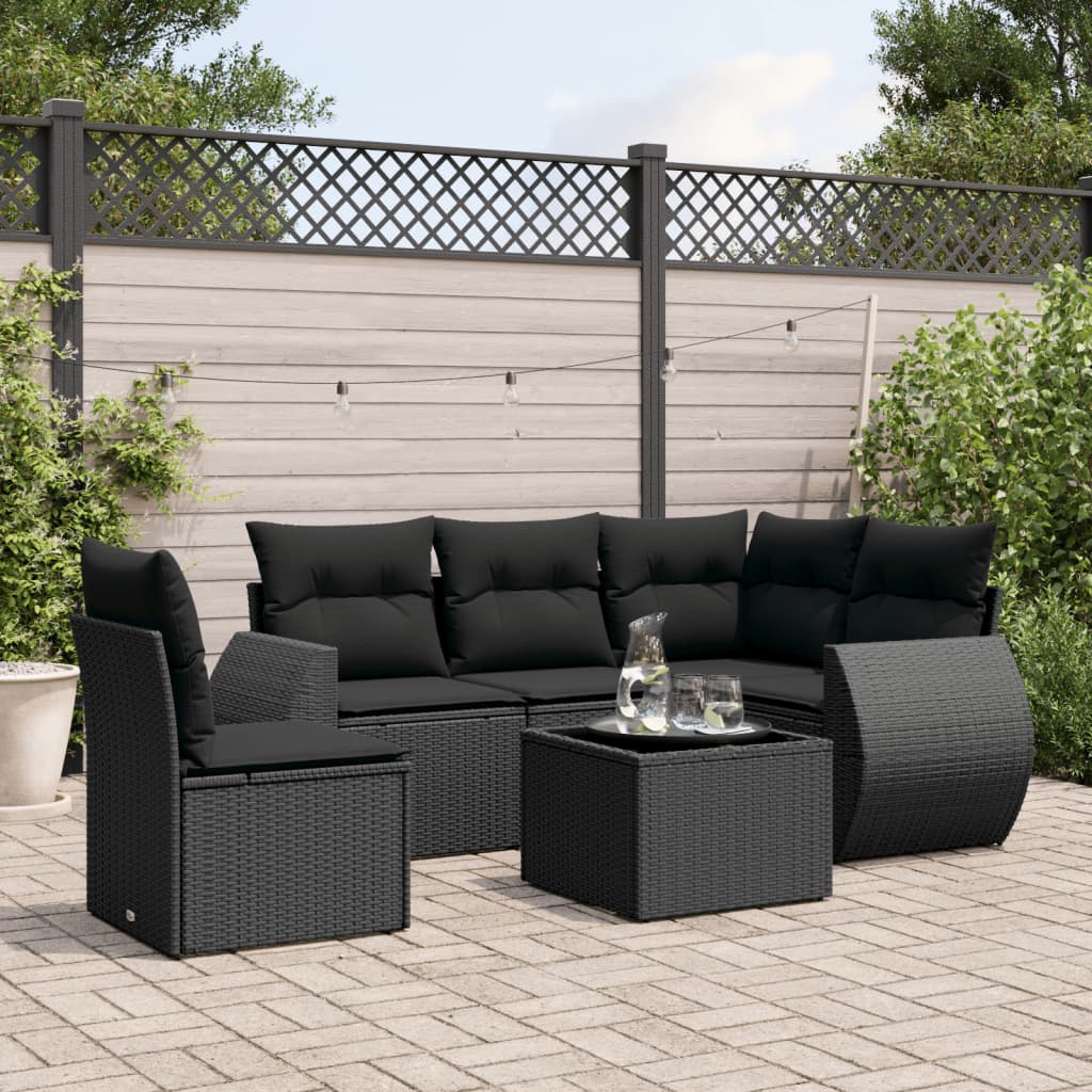 Set Canapele De Grădină Cu Perne, 5 Piese, Bej, Poliratan