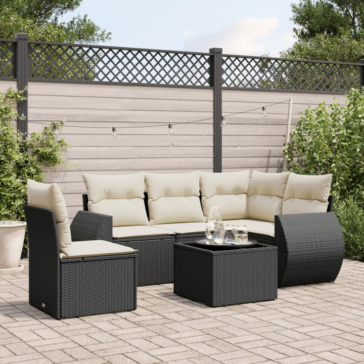 Set Canapele De Grădină Cu Perne, 5 Piese, Bej, Poliratan