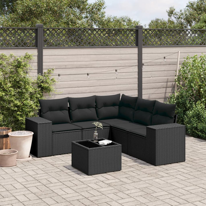 Set Canapele De Grădină Cu Perne, 5 Piese, Bej, Poliratan