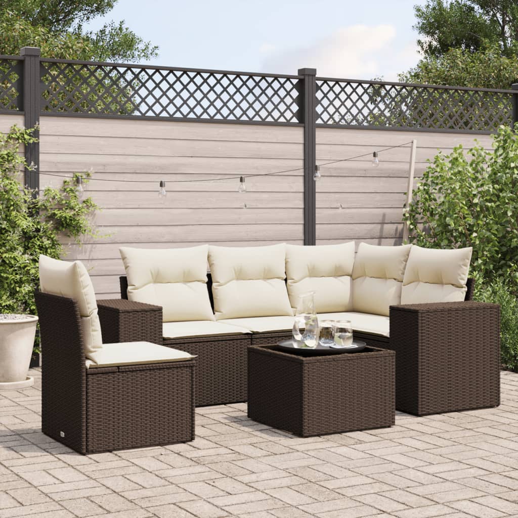Set Mobilier De Grădină Cu Perne, 5 Piese, Negru, Poliratan