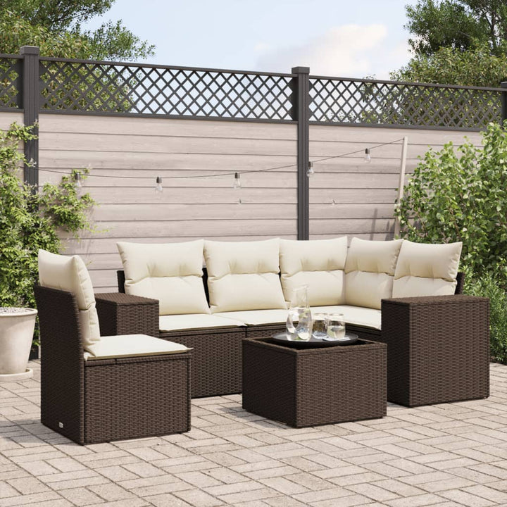 Set Mobilier De Grădină Cu Perne, 5 Piese, Negru, Poliratan