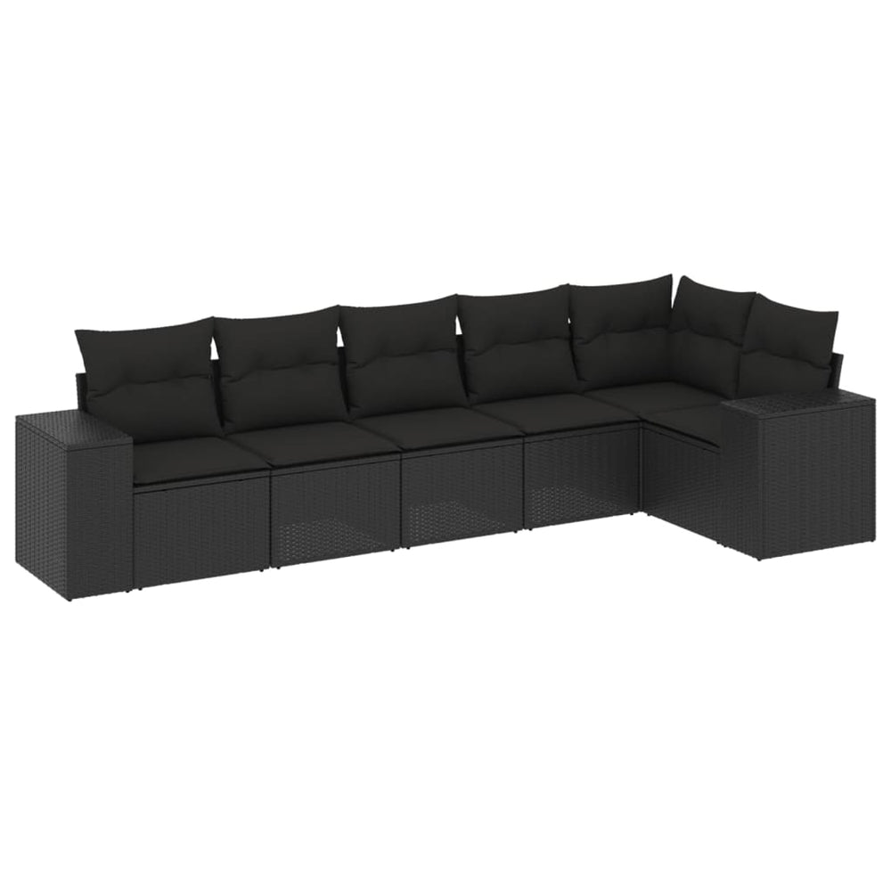 Set Mobilier De Grădină Cu Perne, 6 Piese, , Poliratan