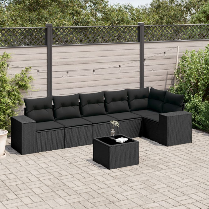 Set Mobilier De Grădină Cu Perne, 6 Piese, , Poliratan