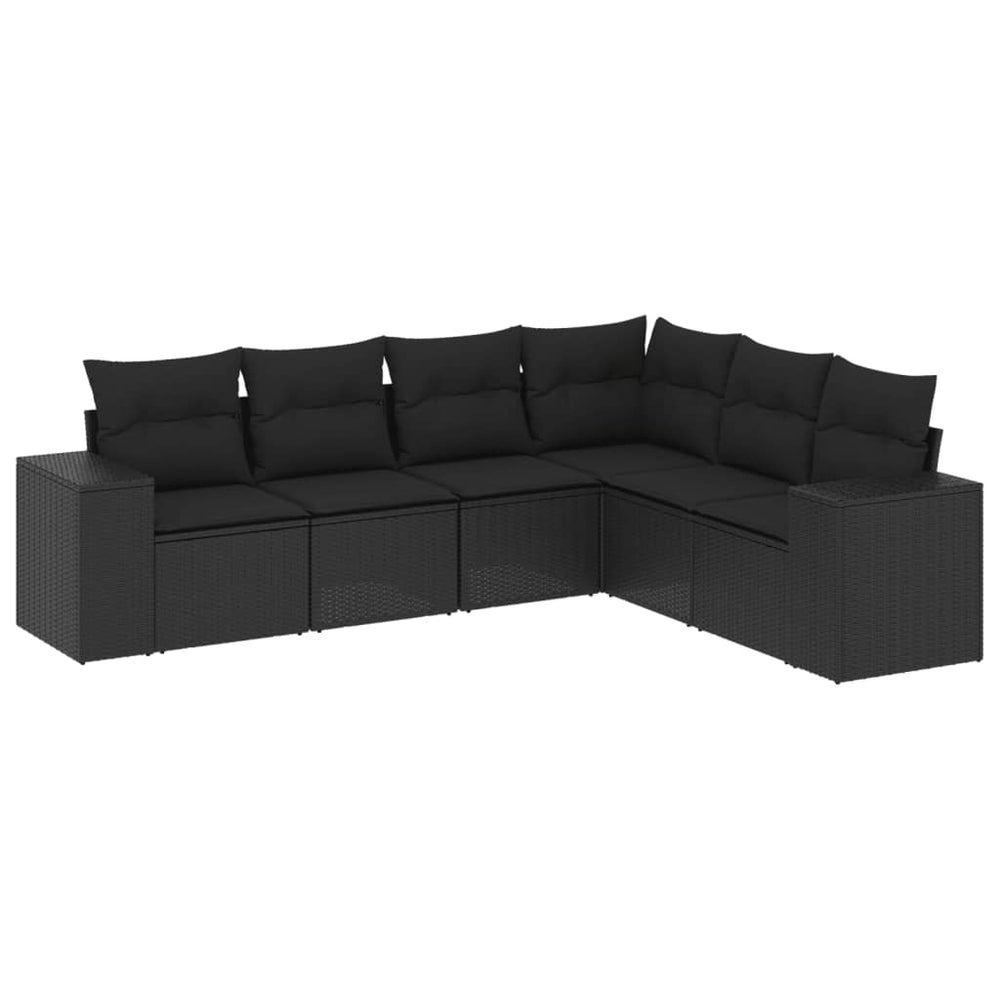 Set Mobilier De Grădină Cu Perne, 6 Piese, , Poliratan