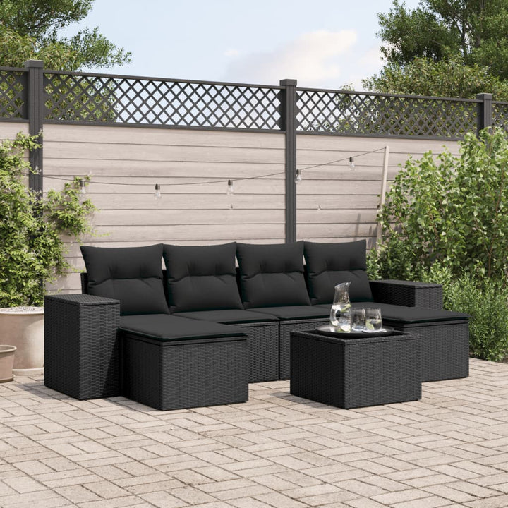 Set Mobilier Grădină Cu Perne, 6 Piese, Gri, Poliratan