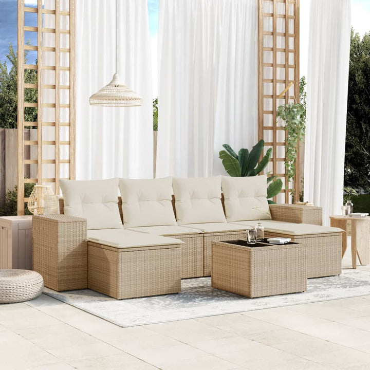 Set Mobilier Grădină Cu Perne, 6 Piese, Gri, Poliratan