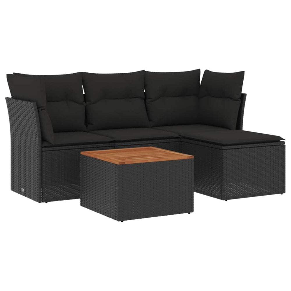Set Mobilier De Grădină Cu Perne, 5 Piese, , Poliratan