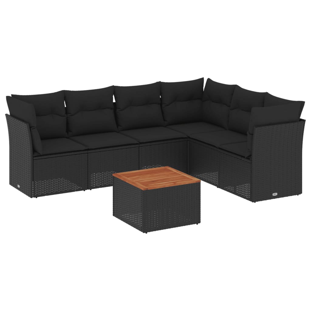 Set Canapele De Grădină Cu Perne, 7 Piese, , Poliratan