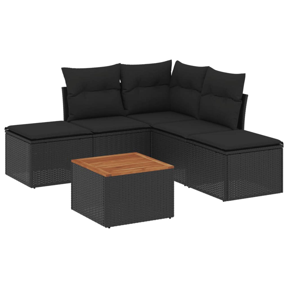 Set Mobilier De Grădină Cu Perne, 6 Piese, , Poliratan