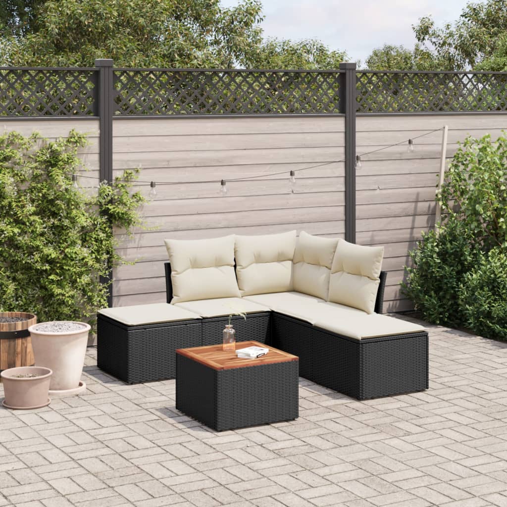 Set Mobilier De Grădină Cu Perne, 6 Piese, , Poliratan