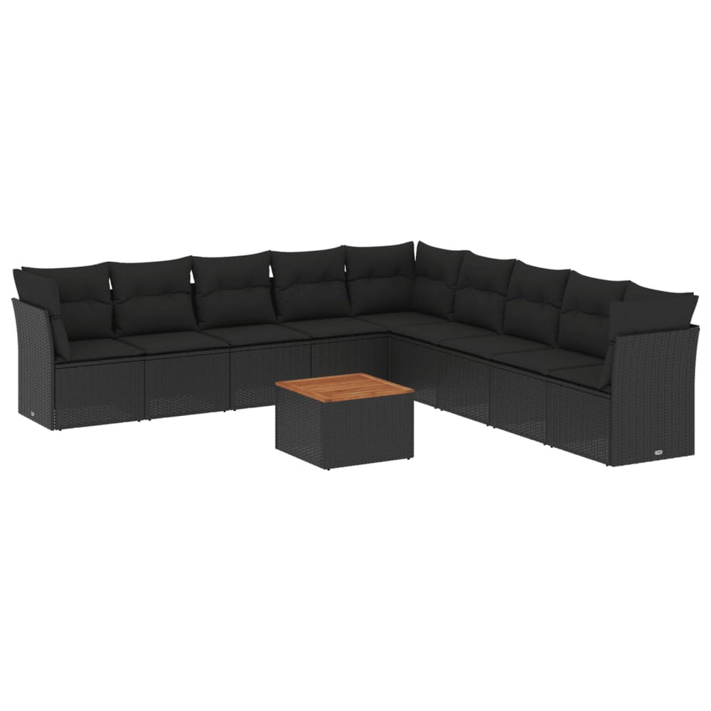 Set Canapele De Grădină Cu Perne, 10 Piese, , Poliratan