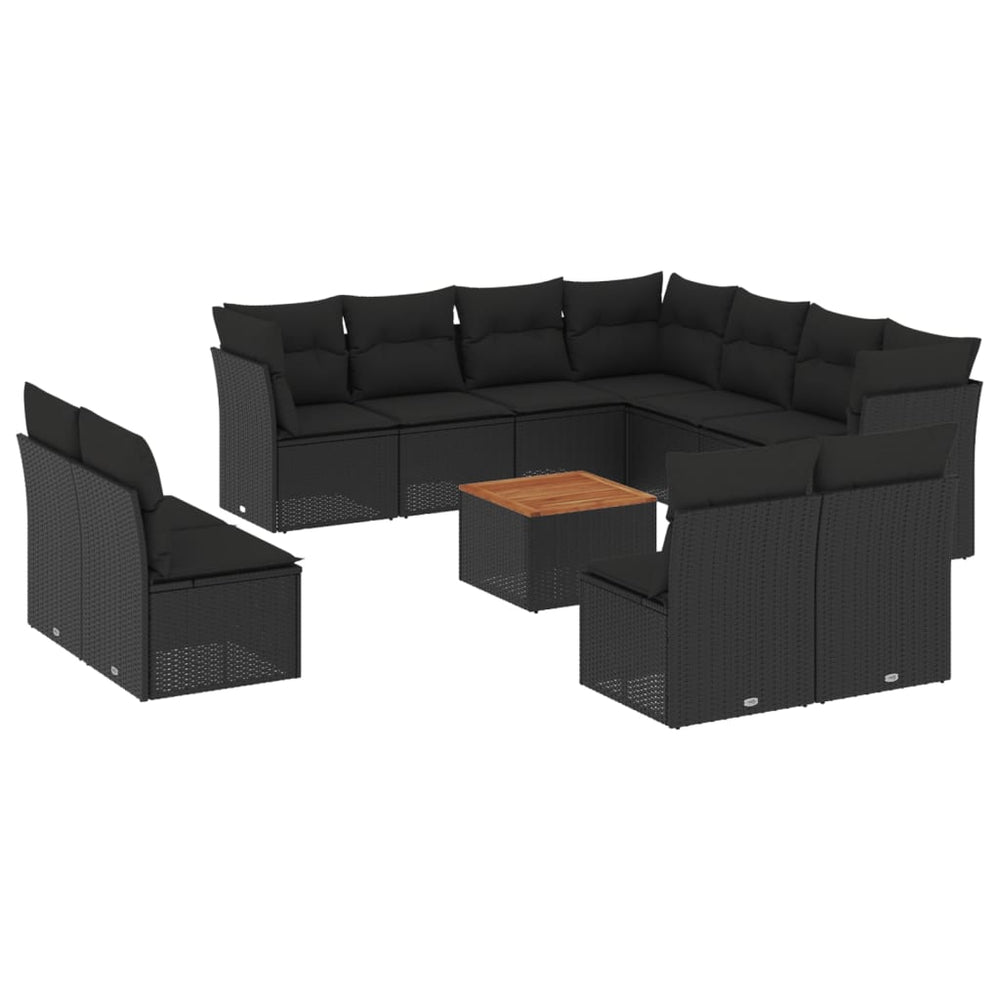 Set Canapele De Grădină, 12 Piese, Cu Perne, , Poliratan