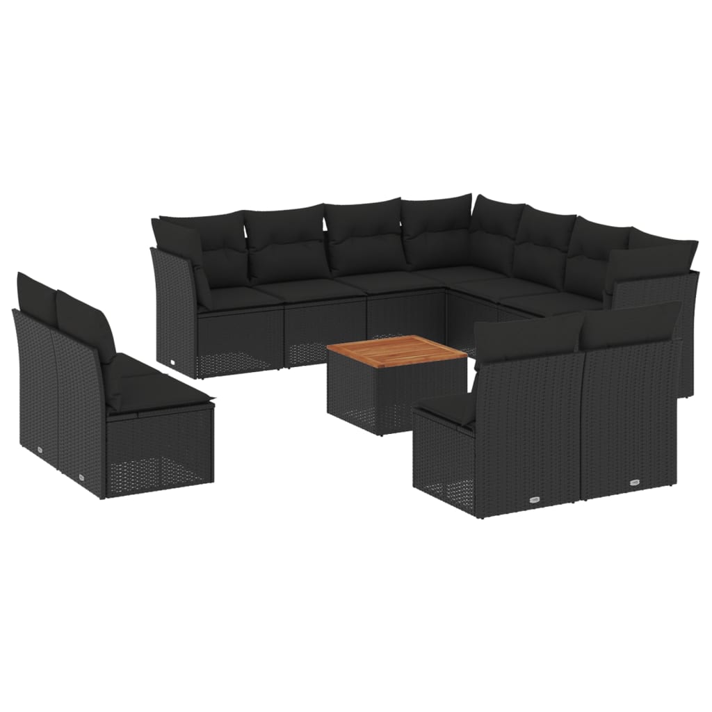 Set Canapele De Grădină, 12 Piese, Cu Perne, , Poliratan